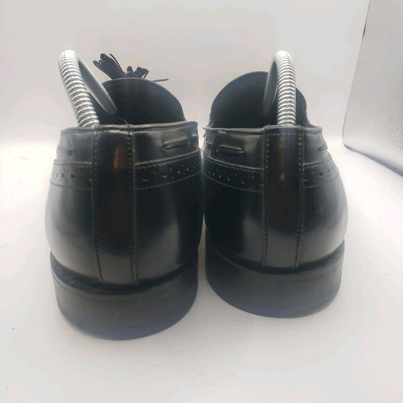 Bostonian Stockbridge Black Leather Tassel Slip On Loafer Men's Size 10D - Picture 5 of 7